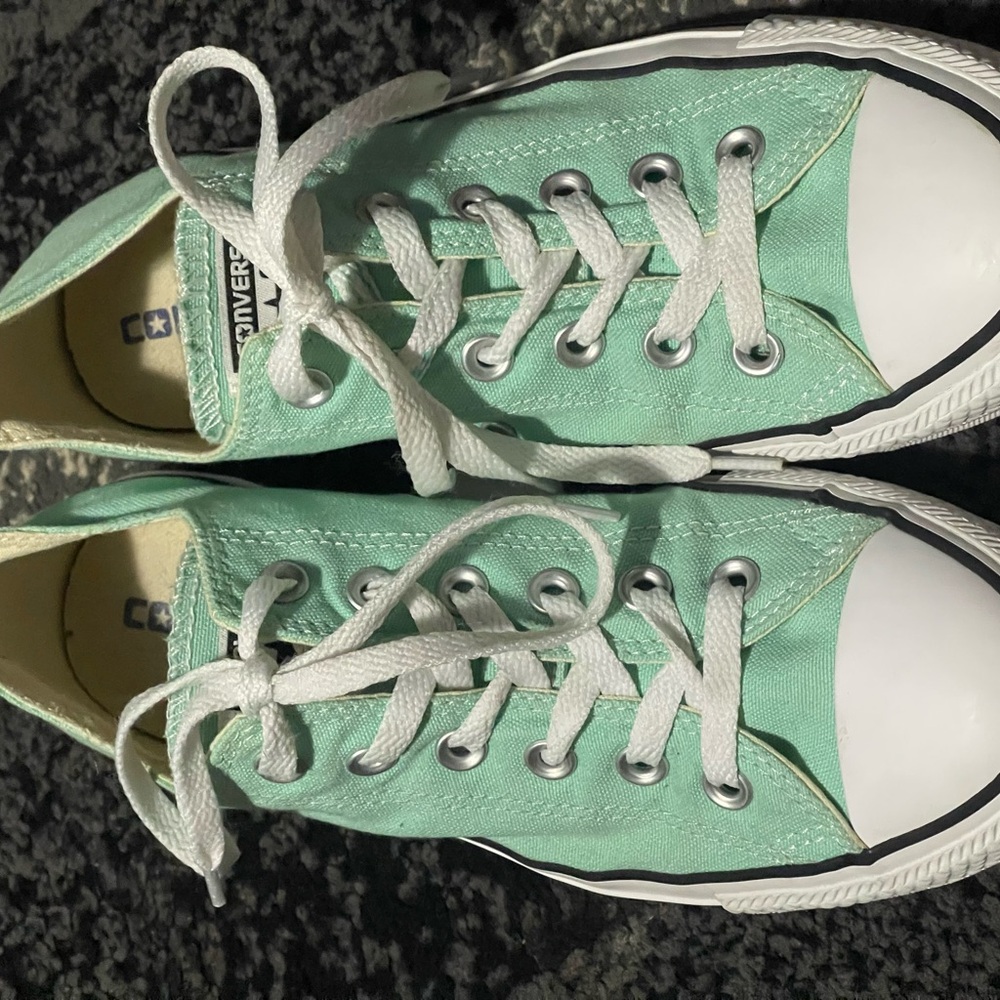 Converse Green and White Classic Sneakers